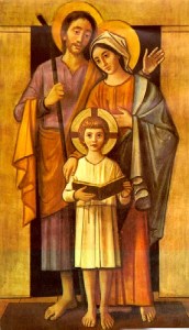 Sagrada Família. Jesus estudando