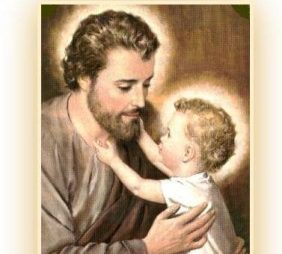 Sao José e o Menino. Eucaristia